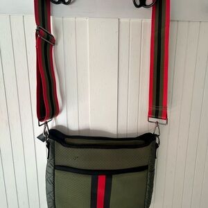 Stylish Green and Red Men's Bag